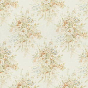 Blithfield Sherbourne Ii - Peach/aqua upholstery fabric swatch
