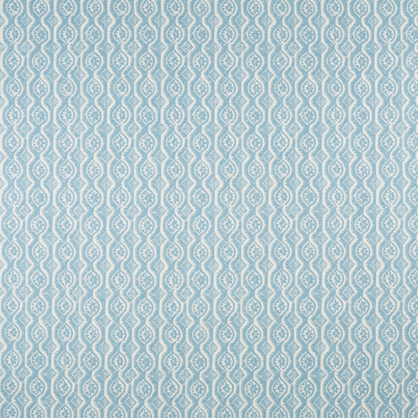 LEE JOFA BLITHFIELD SMALL DAMASK - BLUE upholstery fabric swatch for sample-first furniture planning