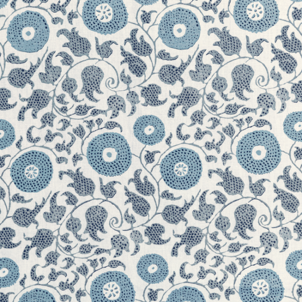 LEE JOFA BRECKENRIDGE ELDORA PRINT - SLATE upholstery fabric swatch for sample-first furniture planning
