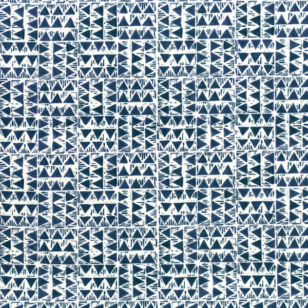 LEE JOFA BRECKENRIDGE YAMPA PRINT - NAVY upholstery fabric swatch for sample-first furniture planning