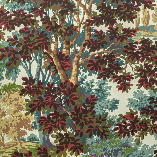 LEE JOFA BUNNY WILLIAMS ARCADIA WALLPAPER WOODLAND PAPER - MULTI P2022104.915.0