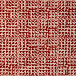 Clare Prints Yampa Print - Ruby upholstery fabric swatch