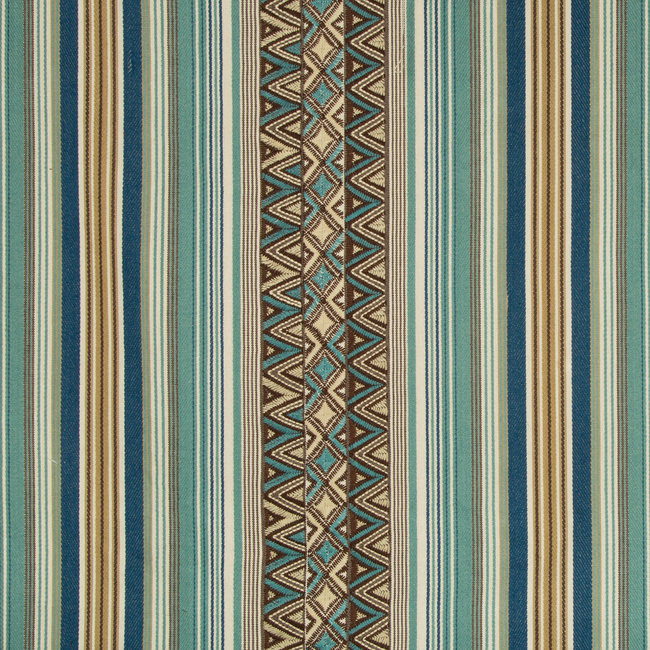 LEE JOFA DALLOL STRIPE - TEAL/BROWN 2017151.536.0 - Limited Stock
