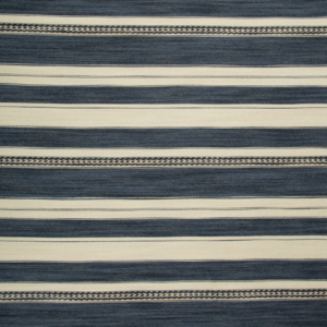 Entoto Stripe - Blue/indigo upholstery fabric swatch