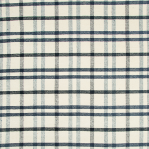 Fannin Plaid - Blue/navy upholstery fabric swatch