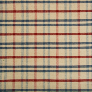 Fannin Plaid - Ruby/navy upholstery fabric swatch