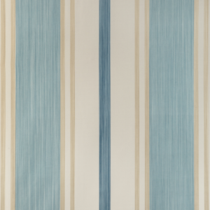Highfield Stripes And Plaids Davies Stripe - Sky/sand upholstery fabric swatch