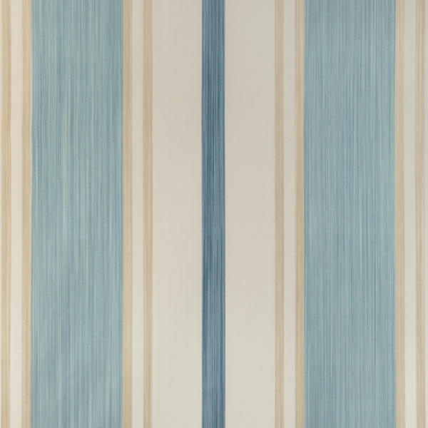 LEE JOFA HIGHFIELD STRIPES AND PLAIDS DAVIES STRIPE - SKY/SAND upholstery fabric swatch for sample-first furniture planning