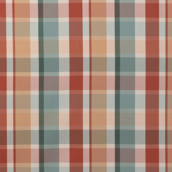 LEE JOFA HIGHFIELD STRIPES AND PLAIDS FISHER PLAID - TEAL/SPICE 2023107.519.0