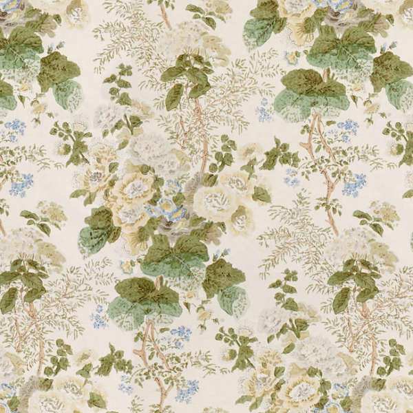 LEE JOFA HOLLYHOCK HDB - GREY/SAGE upholstery fabric swatch for sample-first furniture planning