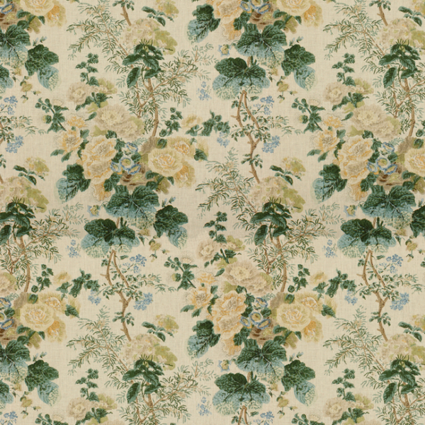LEE JOFA HOLLYHOCK HDB - LEMON/AQUA 2011118.134.0