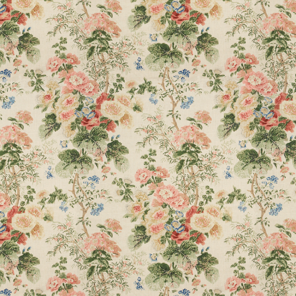 LEE JOFA HOLLYHOCK HDB - MULTI upholstery fabric swatch for sample-first furniture planning
