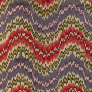 Lee Jofa 200 Flame Embroidery - Multi upholstery fabric swatch
