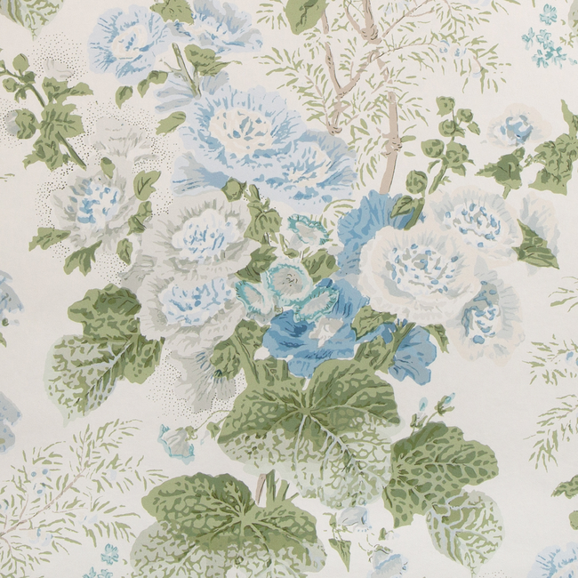LEE JOFA LEE JOFA 200 WALLCOVERING GRAND ALTHEA WP - BLUE/LEAF P2023115.153.0
