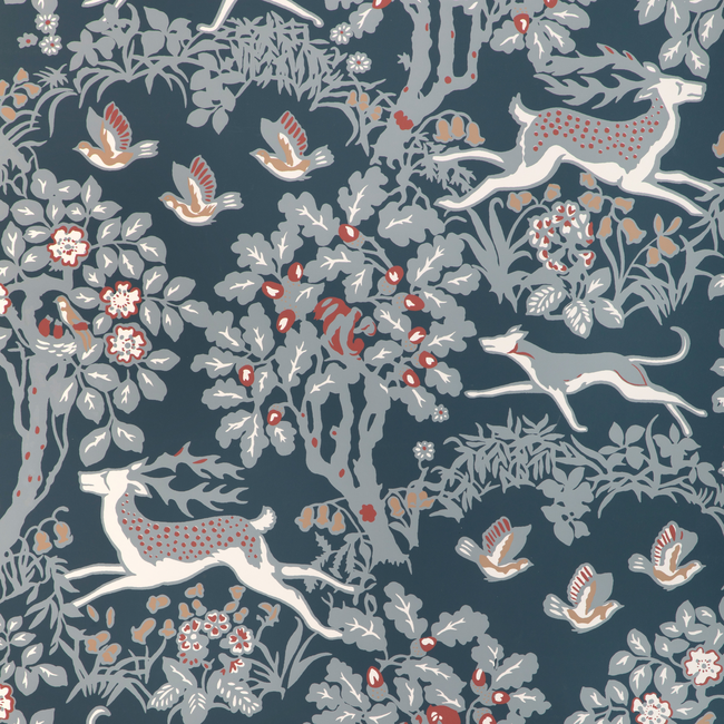 LEE JOFA LEE JOFA 200 WALLCOVERING MILLE FLEUR WP - DENIM P2017104.519.0