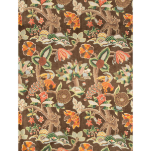 Leyland Print - Tobacco upholstery fabric swatch