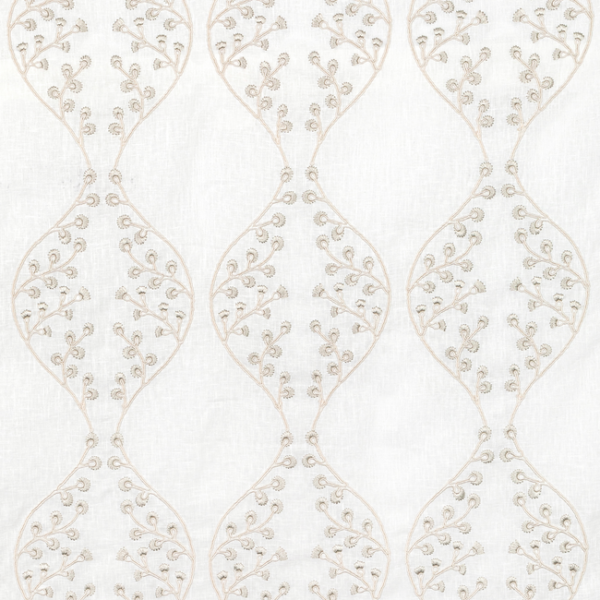 LEE JOFA LILLIE SHEER - IVORY/FOG upholstery fabric swatch for sample-first furniture planning