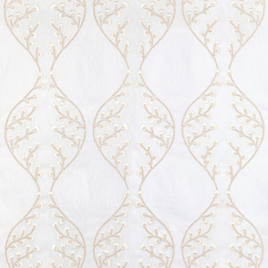 Lillie Sheer - Ivory/pearl upholstery fabric swatch