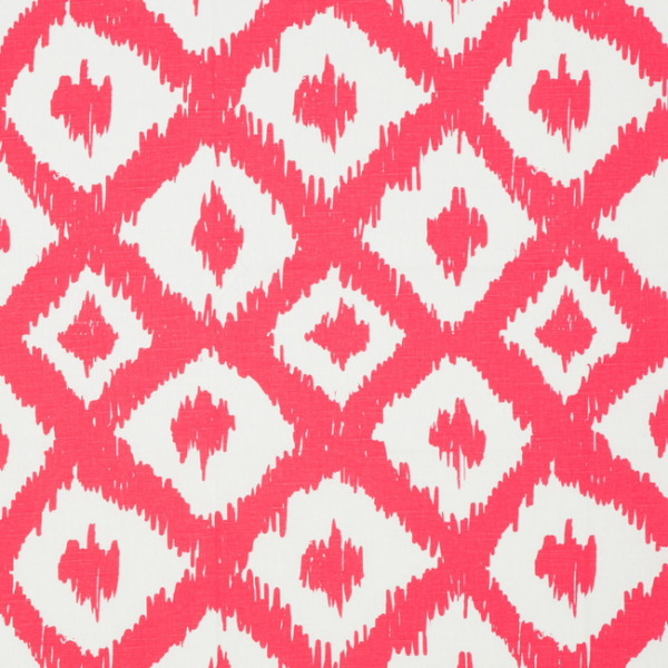 LEE JOFA LILLY PULITZER BIG WAVE - FLAMINGO upholstery fabric swatch for sample-first furniture planning