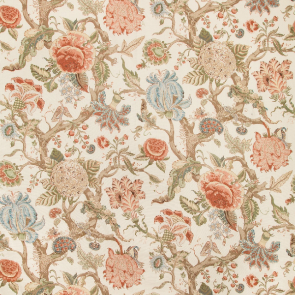 LEE JOFA MANOR HOUSE ADLINGTON - CORAL upholstery fabric swatch for sample-first furniture planning