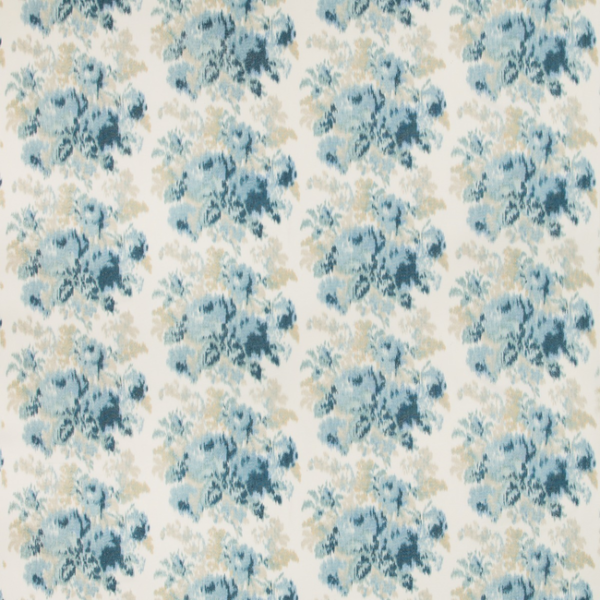 LEE JOFA MANOR HOUSE ALDERLEY PRINT - INDIGO upholstery fabric swatch for sample-first furniture planning