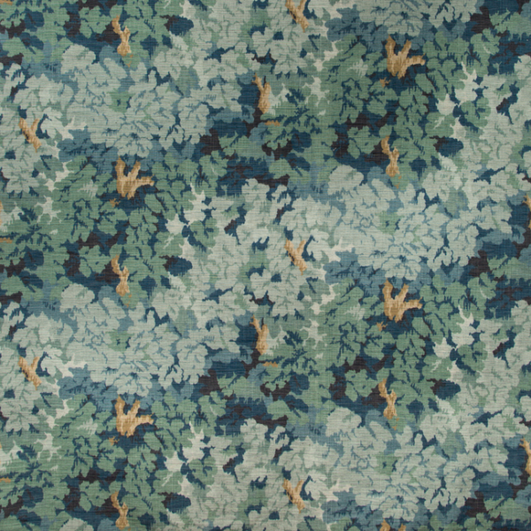 LEE JOFA MANOR HOUSE ARLEY PRINT - LAGOON upholstery fabric swatch for sample-first furniture planning
