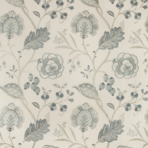 Manor House Aston Embroidery - Frost upholstery fabric swatch