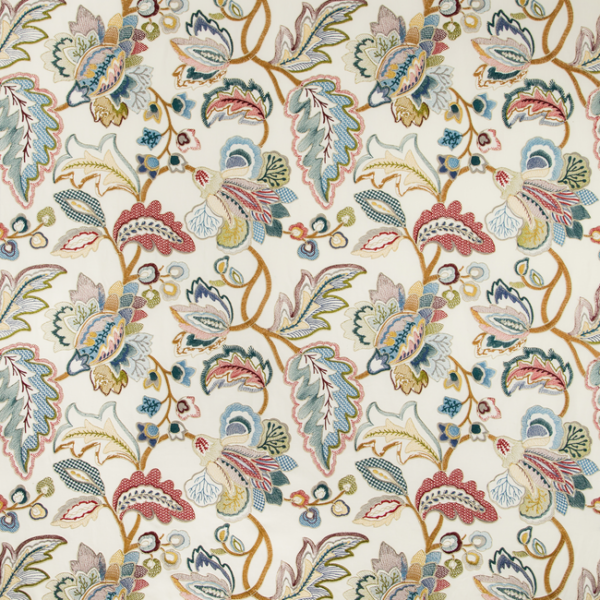 LEE JOFA MANOR HOUSE ORFORD EMBROIDERY - RED/BLUE 2019111.149.0