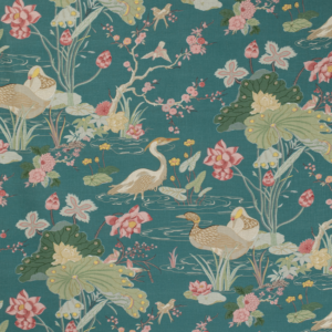 Mindoro Luzon Print - Lagoon upholstery fabric swatch
