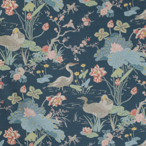 Mindoro Luzon Print - Sapphire upholstery fabric swatch