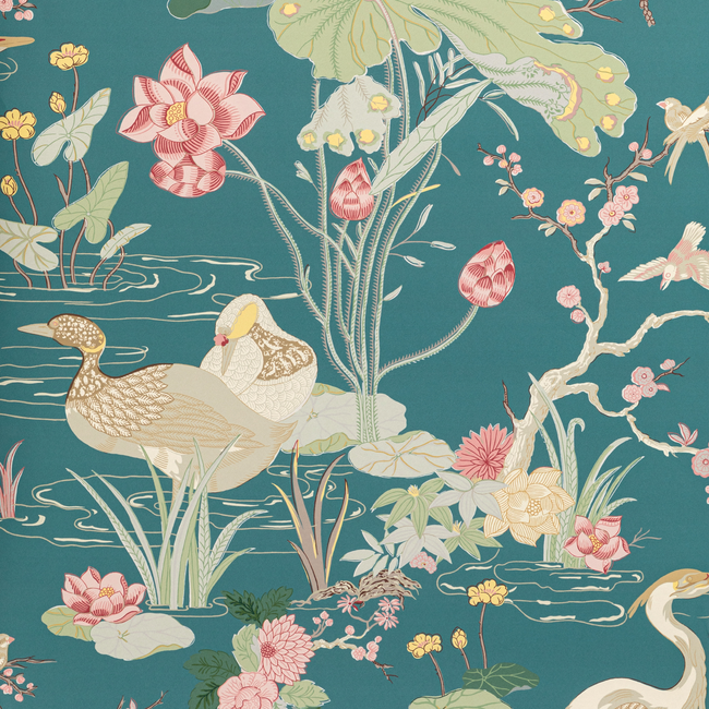 LEE JOFA MINDORO WALLPAPER LUZON PAPER - LAGOON P2020105.357.0