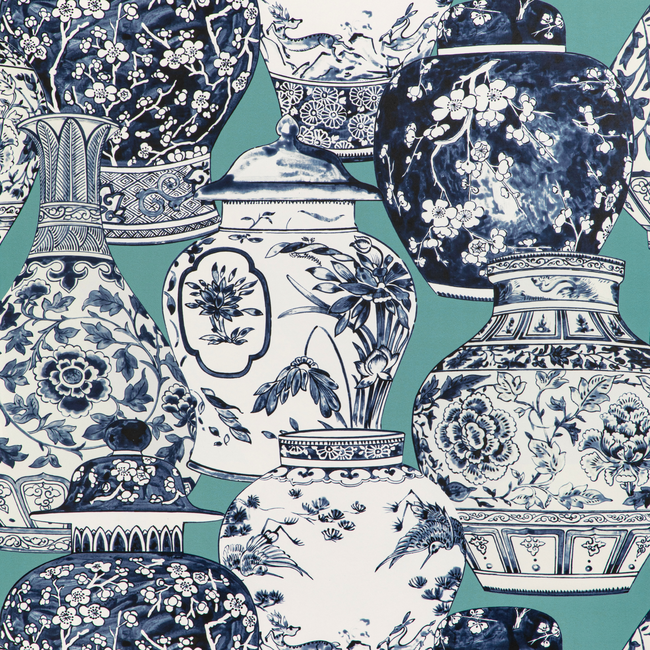 LEE JOFA MINDORO WALLPAPER PANDAN PAPER - AQUA/BLUE P2020108.1350.0