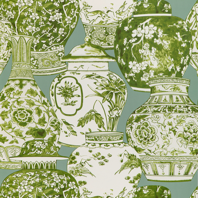LEE JOFA MINDORO WALLPAPER PANDAN PAPER - MIST/JADE P2020108.2313.0