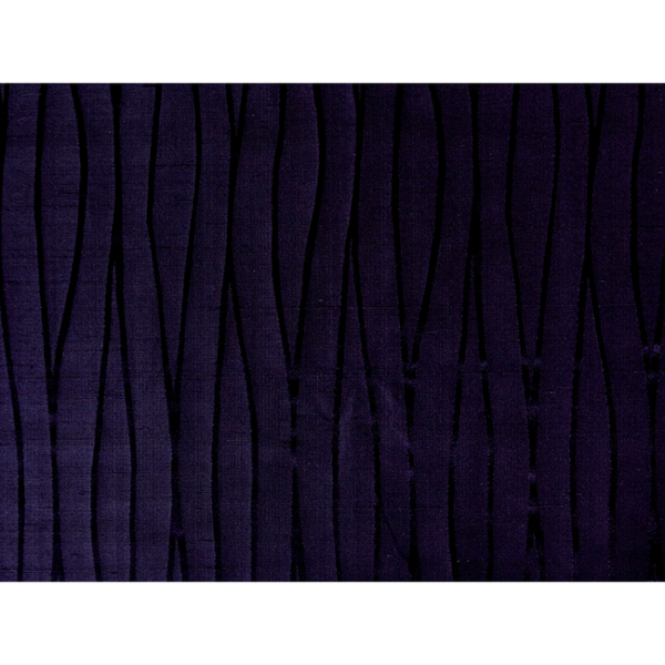 LEE JOFA MODERN ALLEGRA HICKS COLLECTION WAVES - DEEP PURPLE upholstery fabric swatch for sample-first furniture planning