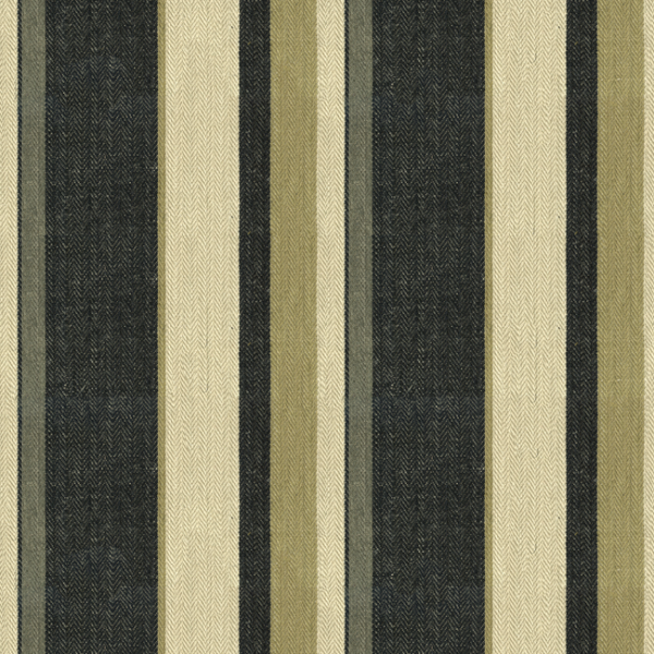 LEE JOFA MODERN DAVID HICKS BY ASHLEY HICKS VOLUME 3 DRUMMOND STRIPE - ONYX/BEIGE upholstery fabric swatch for sample-first furniture planning