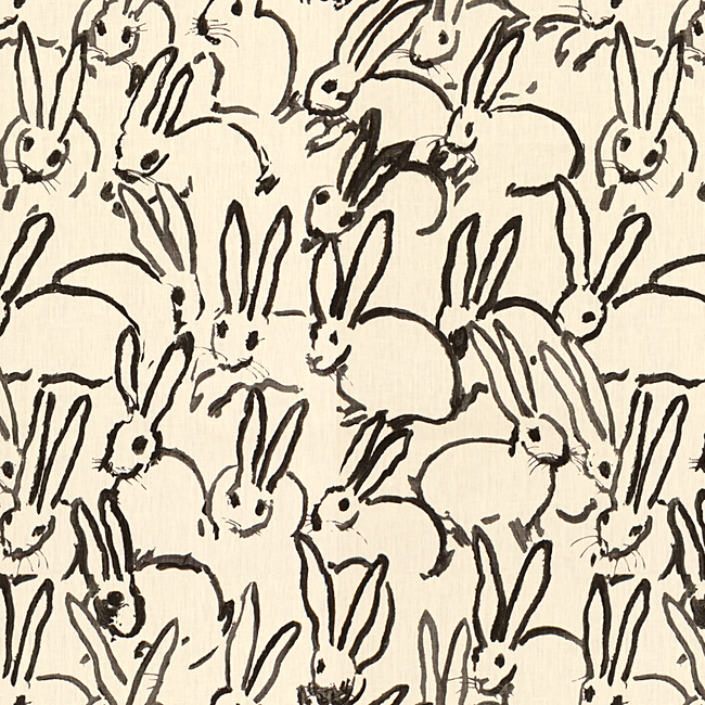 LEE JOFA MODERN HUNT SLONEM HUTCH PRINT - BLACK GWF-3523.8.0