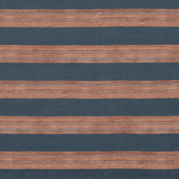 LEE JOFA MODERN KELLY WEARSTLER IV ASKEW - SIENNA/NAVY upholstery fabric swatch for sample-first furniture planning