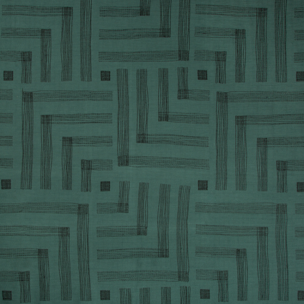 LEE JOFA MODERN KELLY WEARSTLER IV PASTICHE - SPRUCE/JET upholstery fabric swatch for sample-first furniture planning