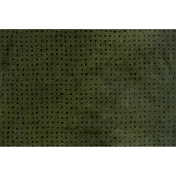 LEE JOFA MODERN KELLY WEARSTLER LEATHER DAME - OLIVE/EBONY upholstery fabric swatch for sample-first furniture planning