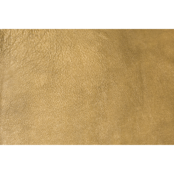 LEE JOFA MODERN KELLY WEARSTLER LEATHER TROPHY - GOLD upholstery fabric swatch for sample-first furniture planning