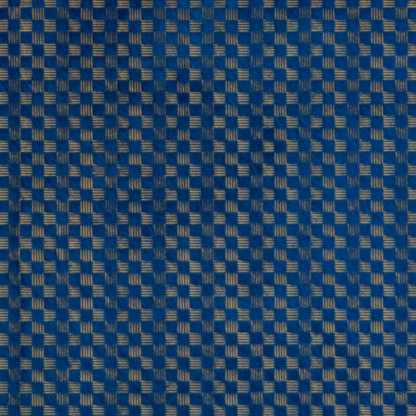 LEE JOFA MODERN KELLY WEARSTLER LEATHERS II DELUX - CADET/GOLD upholstery fabric swatch for sample-first furniture planning