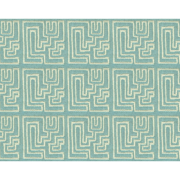 LEE JOFA MODERN KELLY WEARSTLER TERRA FIRMA MIRAMAR - ROBIN'S EGG upholstery fabric swatch for sample-first furniture planning