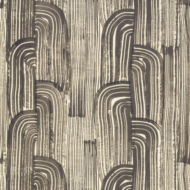 LEE JOFA MODERN KELLY WEARSTLER WALLPAPERS CRESCENT PAPER - EBONY/CREAM GWP-3304.816.0