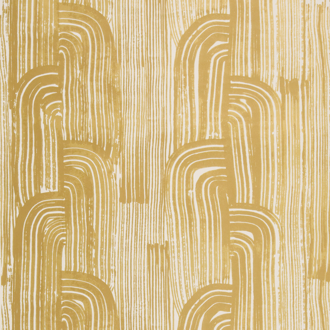 LEE JOFA MODERN KELLY WEARSTLER WALLPAPERS CRESCENT PAPER - GOLD/IVORY GWP-3304.416.0