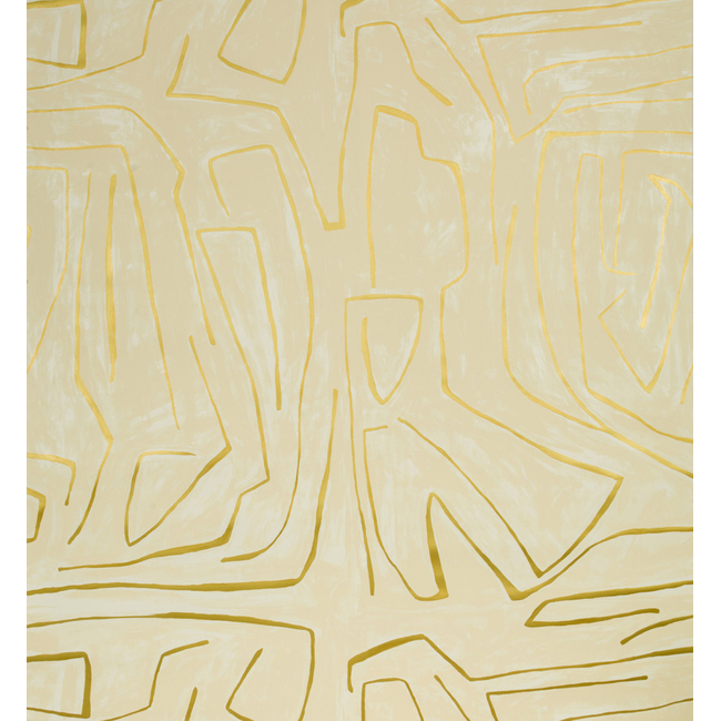 LEE JOFA MODERN KELLY WEARSTLER WALLPAPERS II GRAFFITO - IVORY/GOLD GWP-3501.140.0