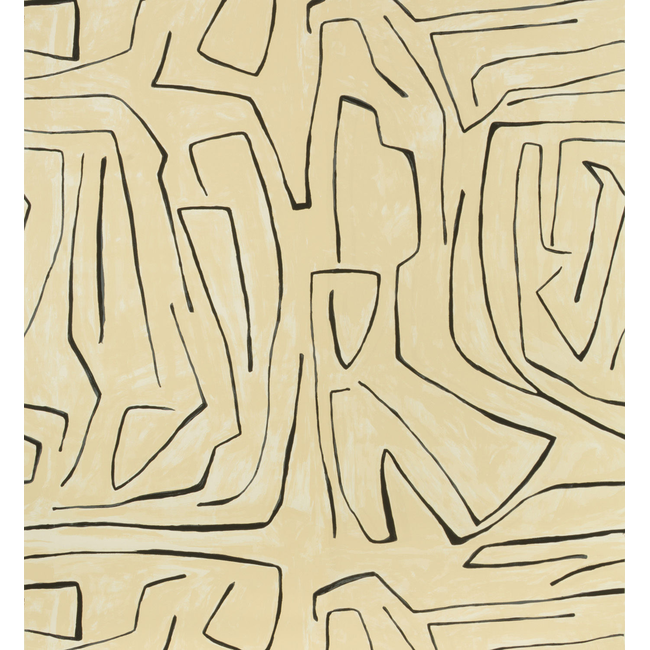 LEE JOFA MODERN KELLY WEARSTLER WALLPAPERS II GRAFFITO - LINEN/ONYX GWP-3501.18.0