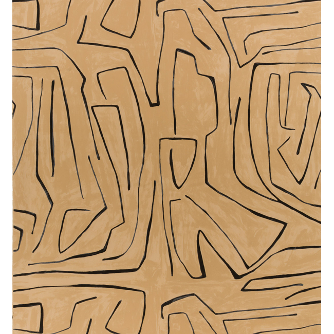 LEE JOFA MODERN KELLY WEARSTLER WALLPAPERS II GRAFFITO - SAND/BLACK GWP-3501.68.0