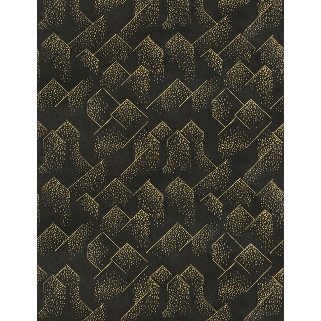 LEE JOFA MODERN KELLY WEARSTLER WALLPAPERS III BRINK PAPER - GOLD/ONYX GWP-3703.840.0