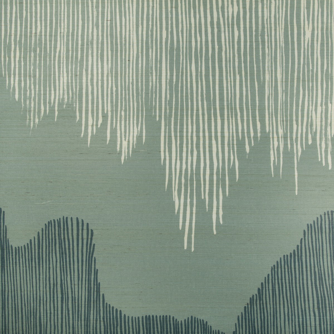LEE JOFA MODERN KELLY WEARSTLER WALLPAPERS IV CASCADIA PAPER - TEAL GWP-3715.113.0