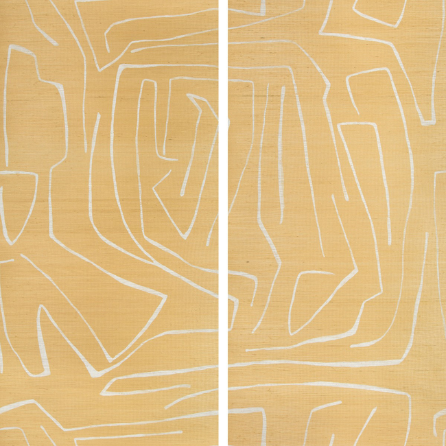 LEE JOFA MODERN KELLY WEARSTLER WALLPAPERS IV GRAFFITO II - GOLDEN ROD GWP-3720.141.0